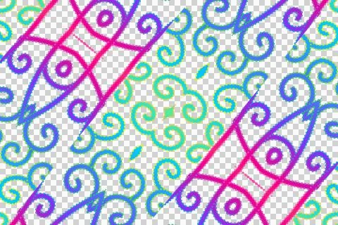 Colourful gradient line art pattern of indonesian culture traditional Stock Illustration