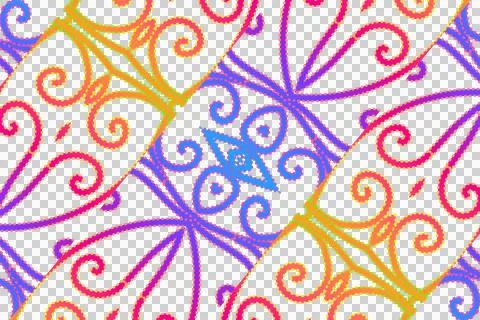 Colourful gradient line art pattern of indonesian culture traditional Stock Illustration