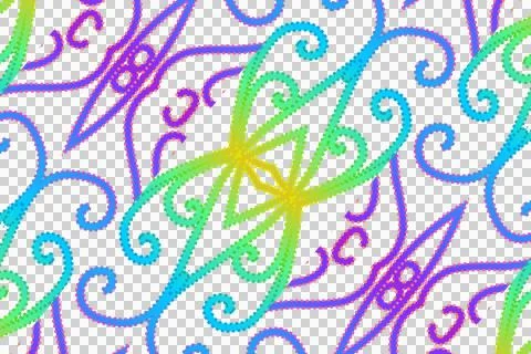 Colourful gradient line art pattern of indonesian culture traditional Illustrazione stock