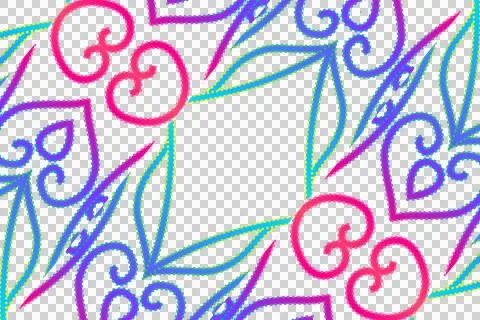 Colourful gradient line art pattern of indonesian culture traditional Stock Illustration