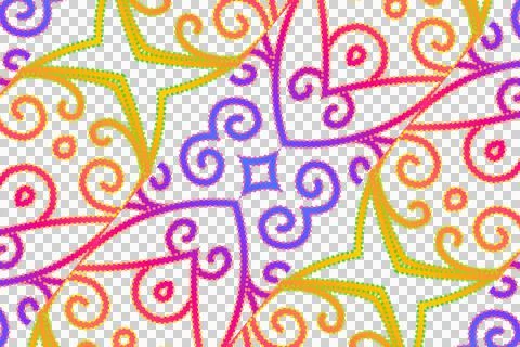Colourful gradient line art pattern of indonesian culture traditional Stock Illustration