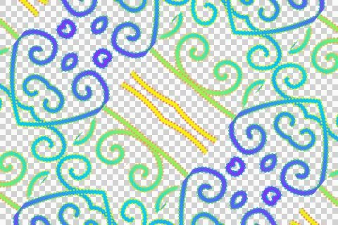 Colourful gradient line art pattern of indonesian culture traditional Illustrazione stock