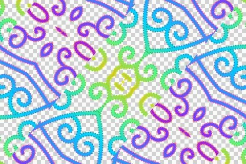 Colourful gradient line art pattern of indonesian culture traditional Illustrazione stock
