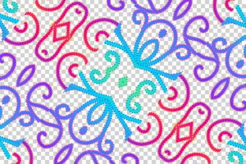 Colourful gradient line art pattern of indonesian culture traditional Stock Illustration