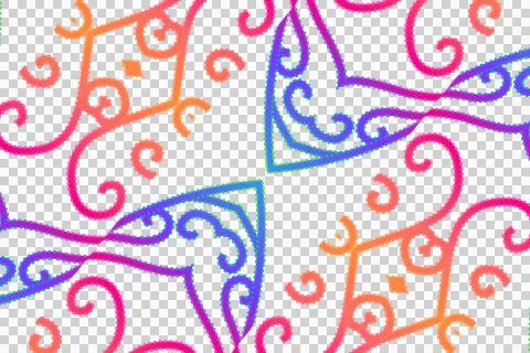Colourful gradient line art pattern of indonesian culture traditional Illustrazione stock
