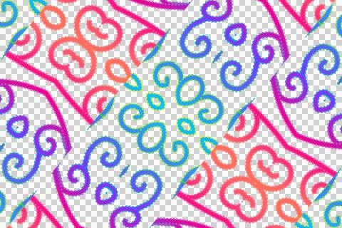 Colourful gradient line art pattern of indonesian culture traditional Illustrazione stock