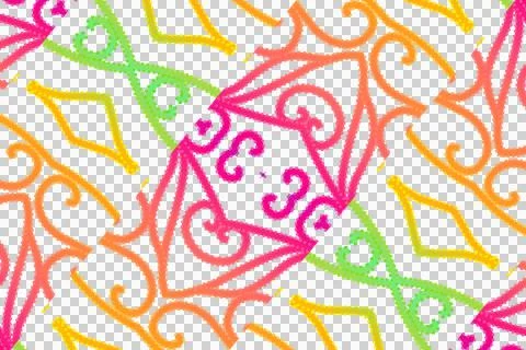 Colourful gradient line art pattern of indonesian culture traditional Stock Illustration
