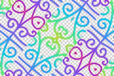 Colourful gradient line art pattern of indonesian culture traditional Stock Illustration
