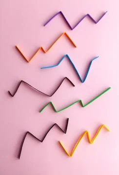 Colourful graph Stock Photos
