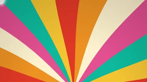 Colourful groovy abstract motion background with vibrant retro patterns and Stock Footage 346511782