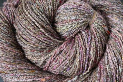 Colourful hand spun sheep wool merino fibres yarn Stock Photos