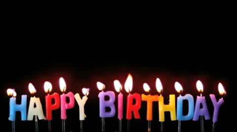 Colourful Happy Birthday Candles Being B... | Stock Video | Pond5