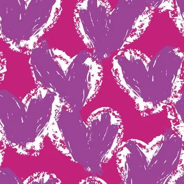 Colourful Heart shape seamless pattern design Stock Illustration