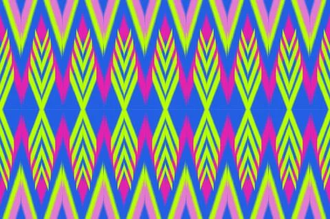 Colourful ikat ethnic seamless pattern vector Stock Illustration