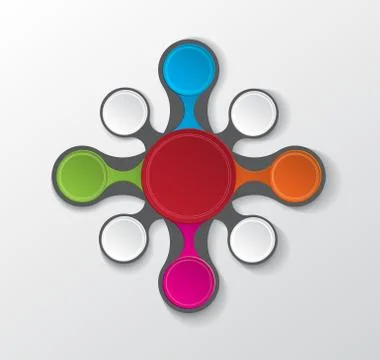 Colourful infographic circle Stock Illustration