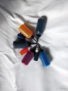 Colourful Inks For Some Ideas Stock Photos