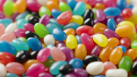 Colourful Jelly Beans Rotating Loop Centred Stock Footage 138791405