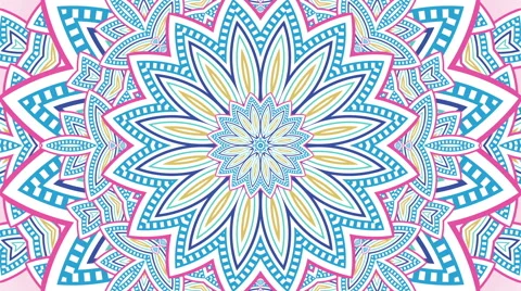 Colourful kaleidoscopic video loop Stock Footage 46178401