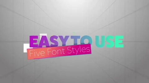 Colourful Kinetic Titles Stock After Effects