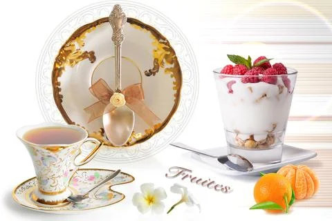 Colourful kitchen wall tile design for kitchen interior, 3D Rendering Stock Illustration