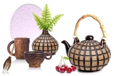 Colourful kitchen wall tile design for kitchen interior, 3D Rendering Stock Illustration