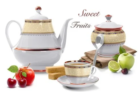 Colourful kitchen wall tile design for kitchen interior, 3D Rendering Stock Illustration