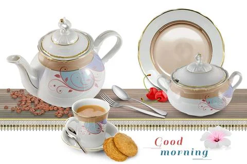 Colourful kitchen wall tile design for kitchen interior, 3D Rendering Stock Illustration