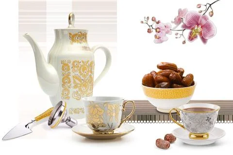 Colourful kitchen wall tile design for kitchen interior, 3D Rendering Stock Illustration