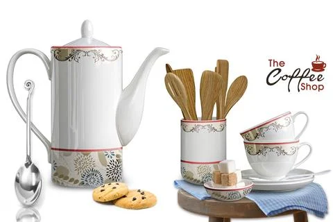 Colourful kitchen wall tile design for kitchen interior, 3D Rendering Stock Illustration