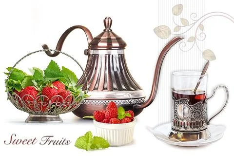 Colourful kitchen wall tile design for kitchen interior, 3D Rendering Stock Illustration