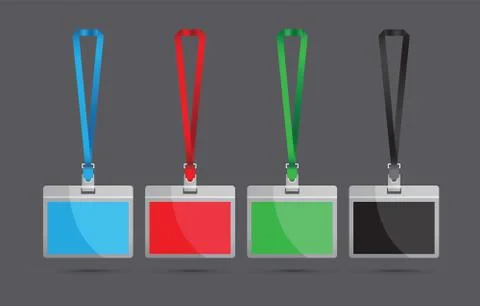 Colourful lanyard set Stock Illustration