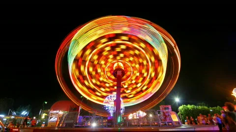 Colourful lighting wheel Stock Footage 829846