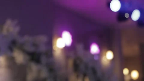 Colourful Lightning in a Wedding Hall Video stock 300492690