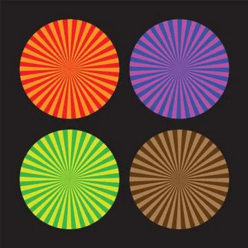 Colourful line swirls Stock Illustration