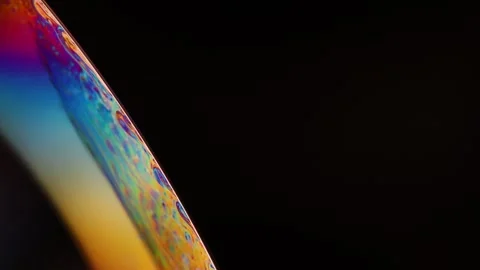 Colourful liquid line, interference pattern Stock Footage 314236062