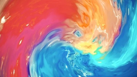 Colourful liquid surface of abstract planet, 4K abstract liquid animation Stock Footage 124735074