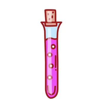 Colourful magic bottle with potion. Vetor illustration Stock Illustration