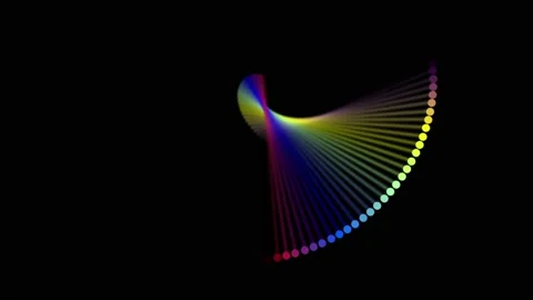 Colourful magic waves motion graphics with night background Stock Footage 152636583