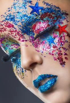 Colourful makeup Stock Photos