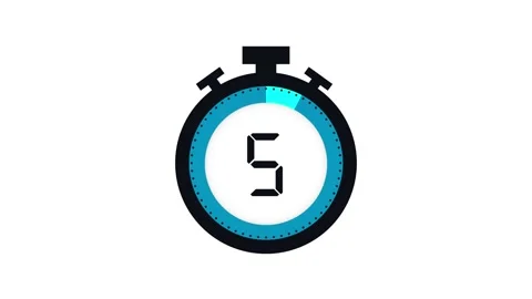 Colourful minimal countdown timer animation from 10 to 0 seconds. Modern flat Stock Footage 151547938