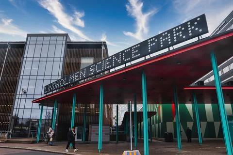 Colourful modern architecture of the Chalmers technical university Foto stock