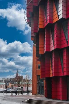 Colourful modern architecture of the Chalmers technical university Stock Photos