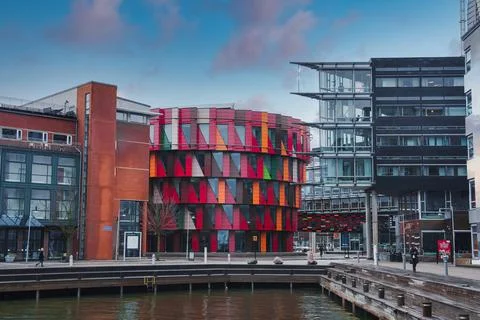 Colourful modern architecture of the Chalmers technical university Foto stock