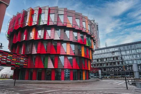 Colourful modern architecture of the Chalmers technical university Foto stock