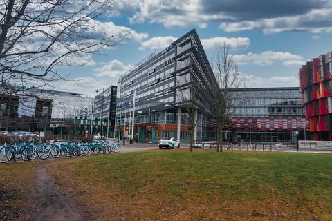 Colourful modern architecture of the Chalmers technical university Stock Photos