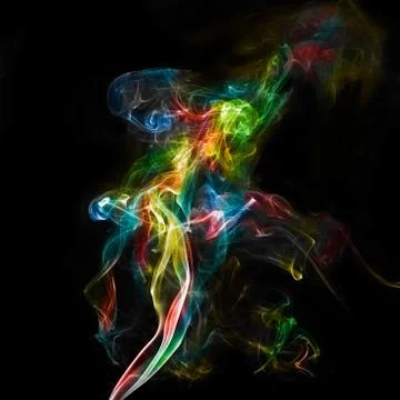Colourful nebula on black Stock Photos