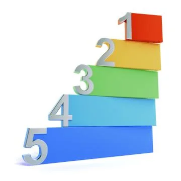 Colourful number background Illustrazione stock