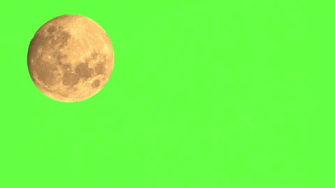 Colourful Orange Full Moon Setting, Astr... | Stock Video | Pond5