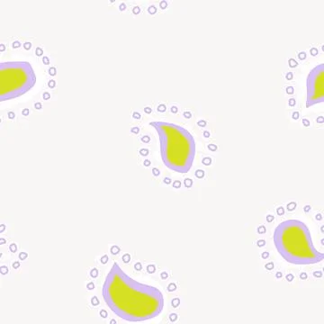 Colourful Paisley abstract Seamless Pattern Design Stock Illustration