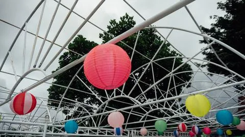 Colourful Paper Lanterns Foto stock